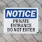 Signmission Private Office Do Not Enter OSHA Notice Sign, Plastic, 10in W x 7in L, 2PK OS-2PACK-NS-P-710-L-17816 - alternate 5